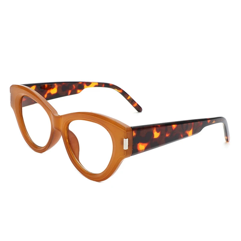 SkandiShop Stripe Presbyopic Cat-Eye Glasses – Colorful Fashion Meets Clear Vision